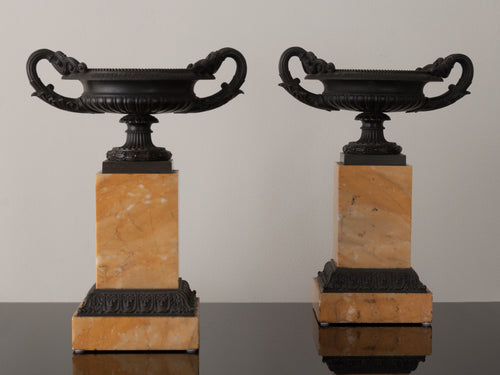 PAIR OF GRAND TOUR TABLE URNS